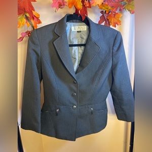 Tahari Black pinstripe Suit Set S 4